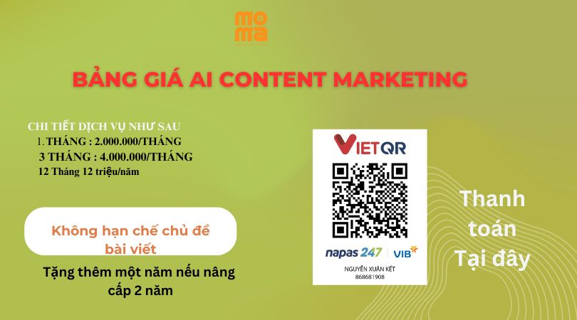 Dịch vụ Viết nội dung Website by moma