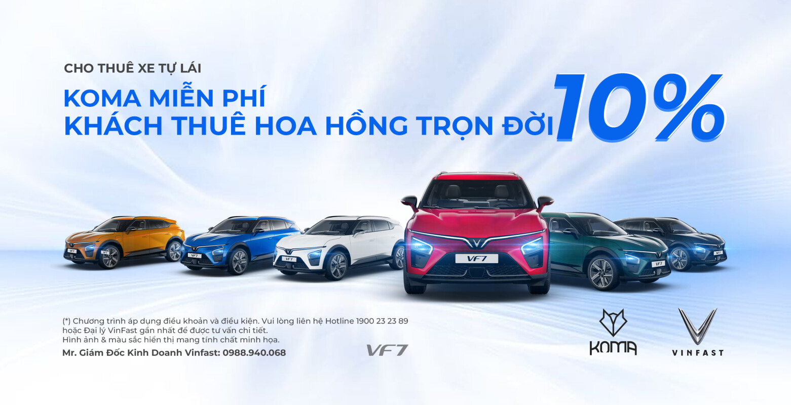 Đặt dịch vụ thuê xe tự lái trên koma